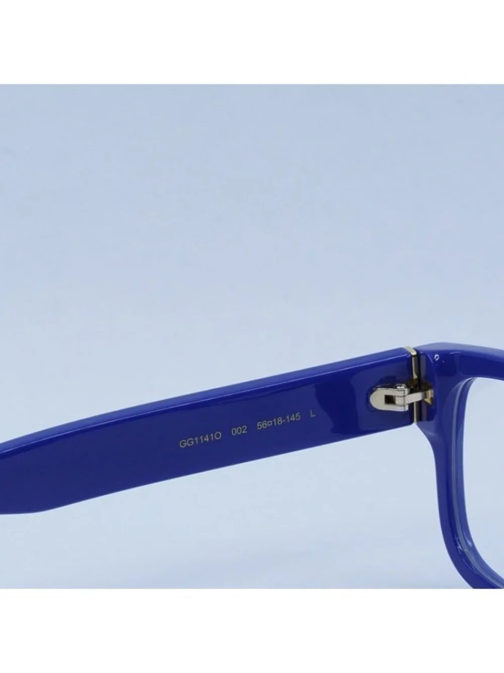 Gucci GG1141O 002 Eyeglasses Blue 56mm Rectangle Frame